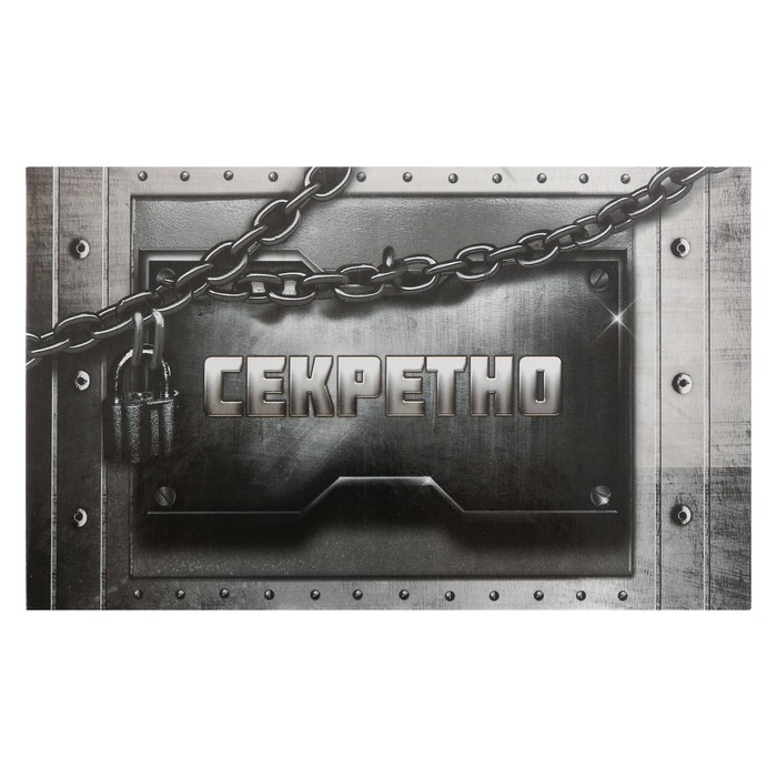 Бумажный блок в пластиковом футляре "Секретно": 100 листов и 2 набора стикеров