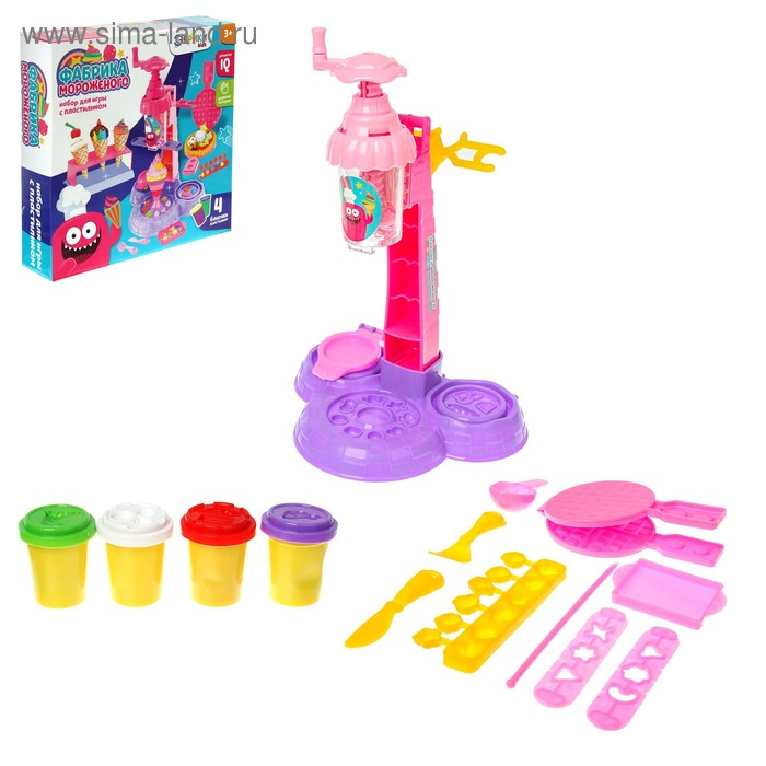 Набор для игры с пластилином «Фабрика мороженого» набор для игры с пластилином фабрика печенья