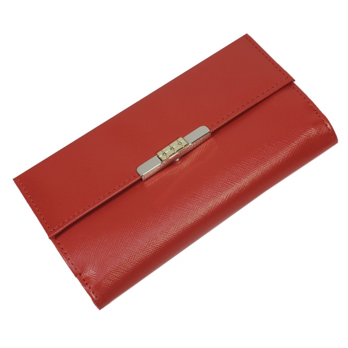 Кошелёк женский, клапан, цвет алый сафьян