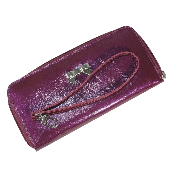 Кошелёк женский, молния, цвет цикламен