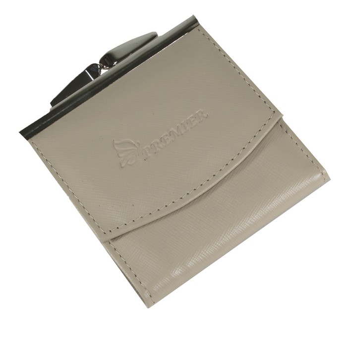 Кошелёк женский, фермуар, цвет бежевый сафьян/чёрный сафьян