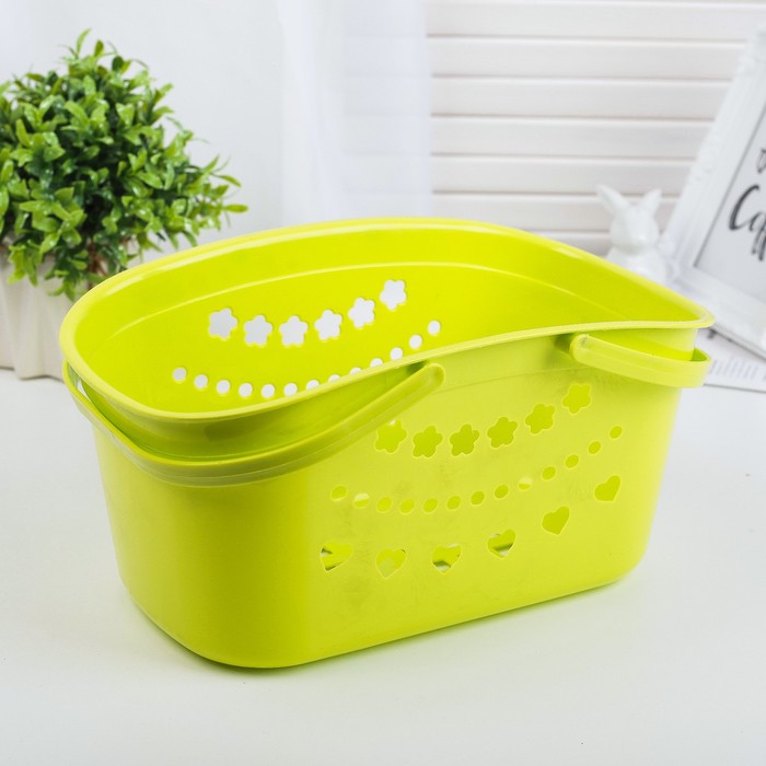 Корзина для хранения с ручками 29,5х21х15 см "Нежность", цвет МИКС