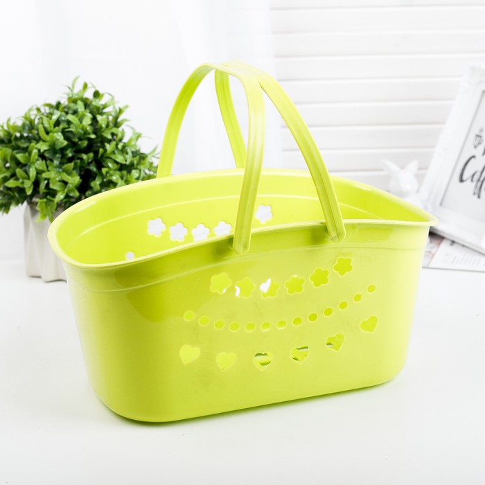 Корзина для хранения с ручками 29,5х21х15 см "Нежность", цвет МИКС