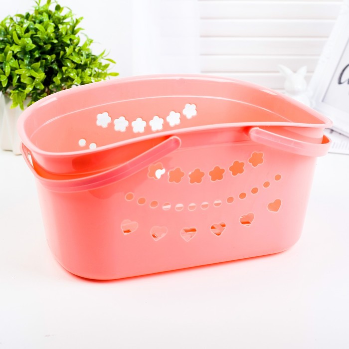 Корзина для хранения с ручками 29,5х21х15 см "Нежность", цвет МИКС