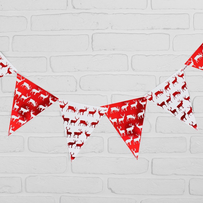 Гирлянда "Олени" 230 см, цвет красный