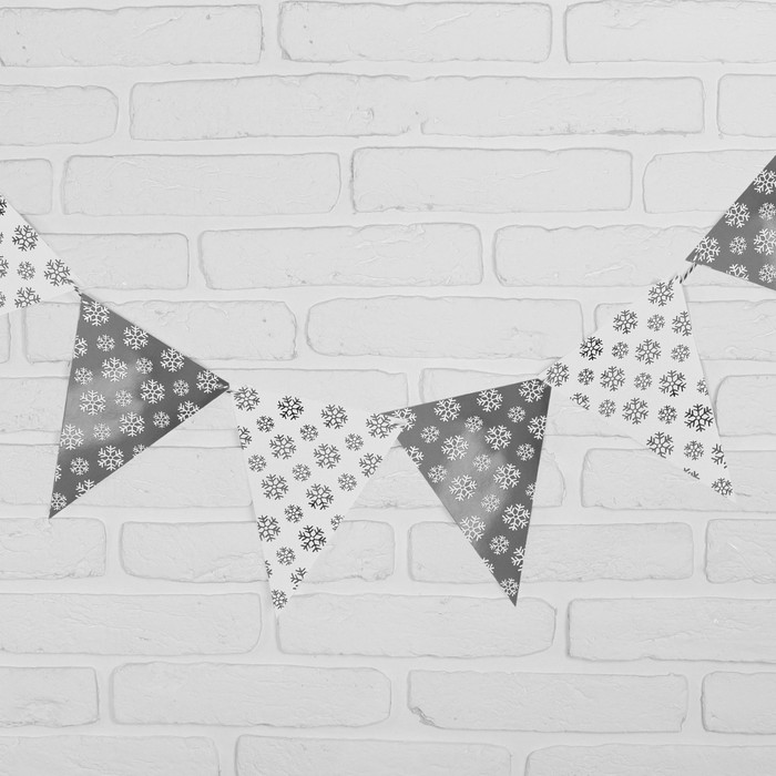 Гирлянда "Снежинки" 230 см, цвет серебро