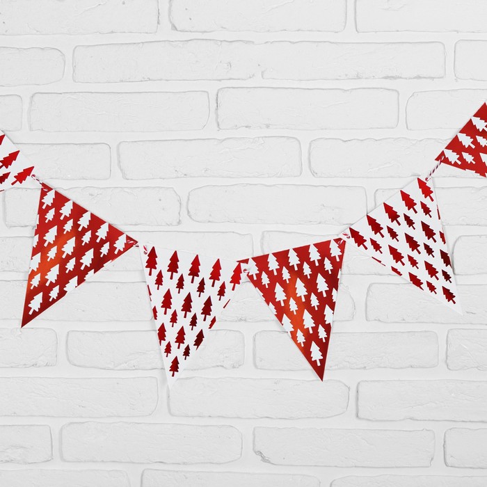 Гирлянда "Ёлочки" 230 см, цвет красный