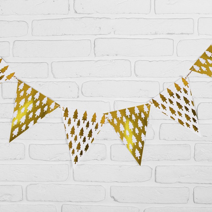Гирлянда "Ёлочки" 230 см, цвет золото