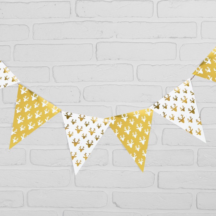 Гирлянда "Рога" 230 см, цвет золото