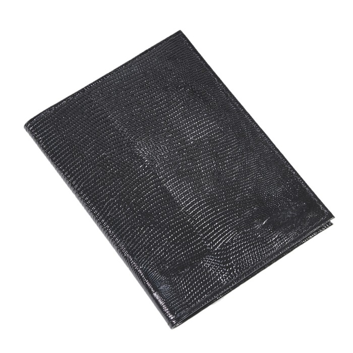 Обложка для автодок., б/з, цвет чёрный флотер джинс