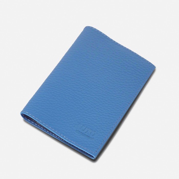 Обложка для автодок., б/з, цвет голубой флотер