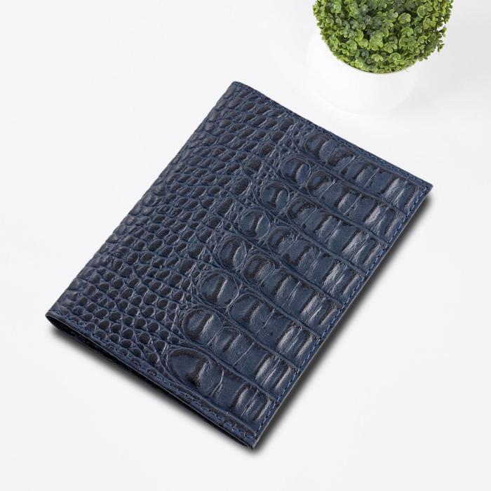 Обложка для автодок., б/з, цвет синий кайман