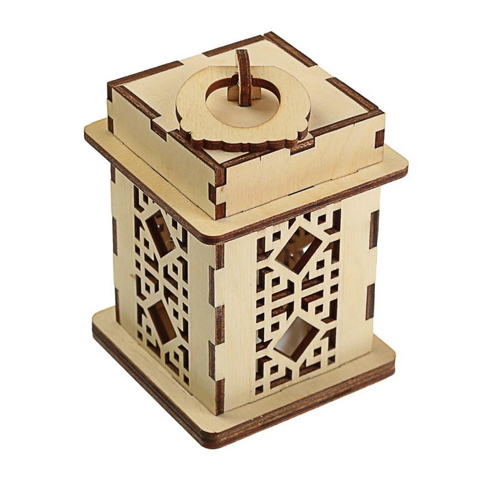 Светильник садовый мерцающий "Прованс" F-02, батарейки в комлекте, 7х6х6 см.