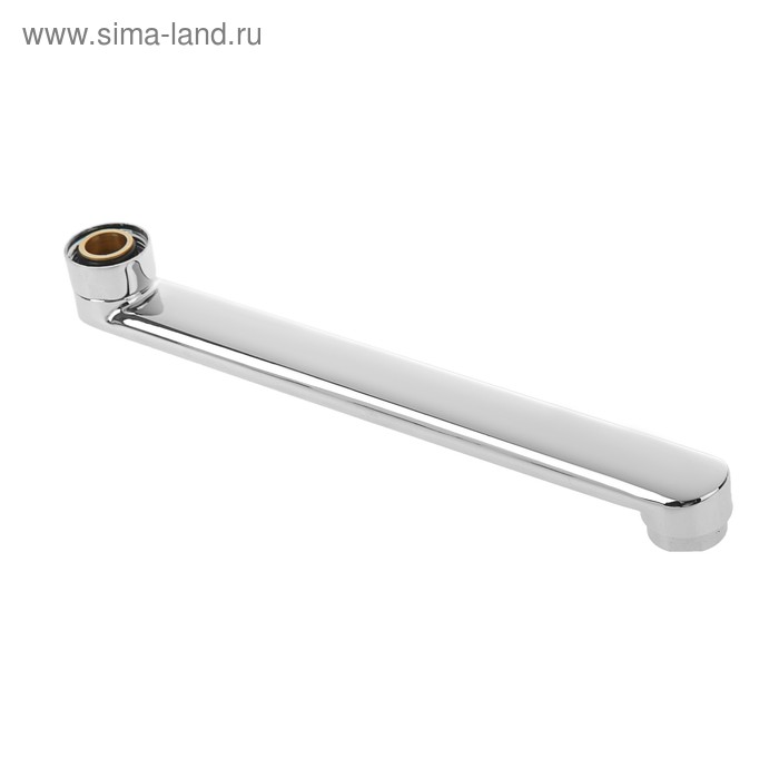 фото Излив для смесителя, прямой, нержавеющая сталь, 25 см, аэратор пластик, сетка металл