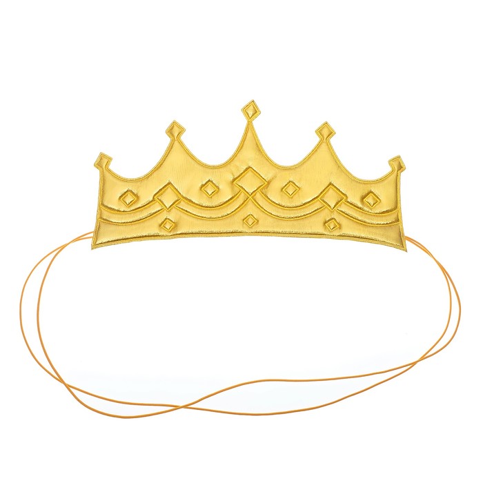 Корона "Царица" на резинке, цвет золото