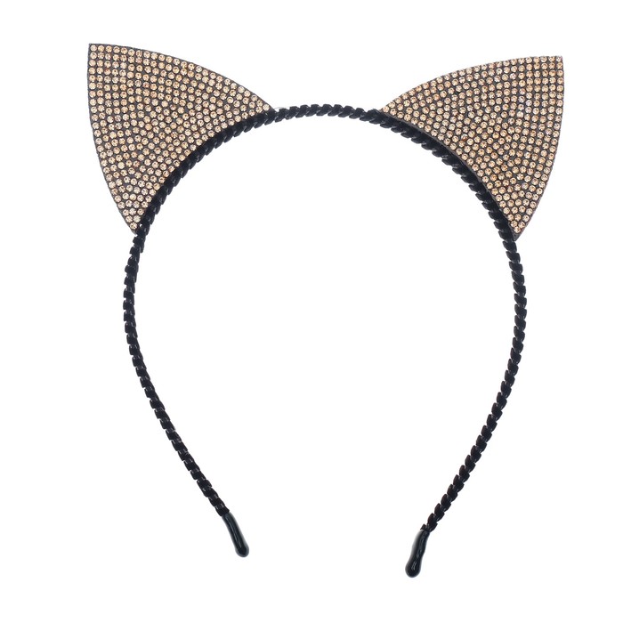 Карнавальный ободок "Кошечка", цвет золото