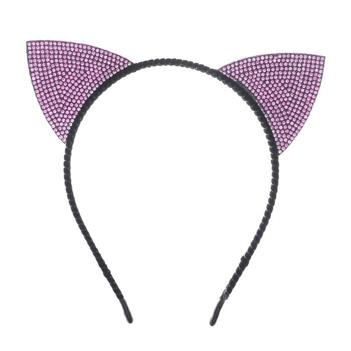 Карнавальный ободок "Кошечка", цвет розовый