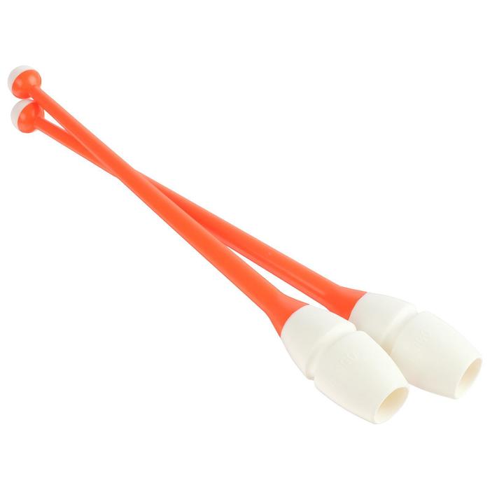 Булавы вставляющиеся для гимнастики 36см, цвет оранжево-белый