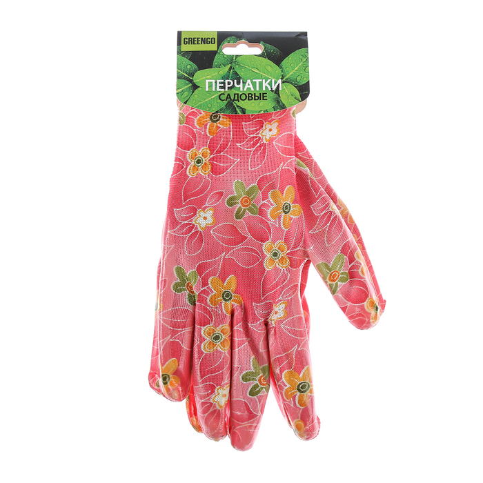 Перчатки нейлоновые, с латексной пропиткой, размер 8, цвет МИКС