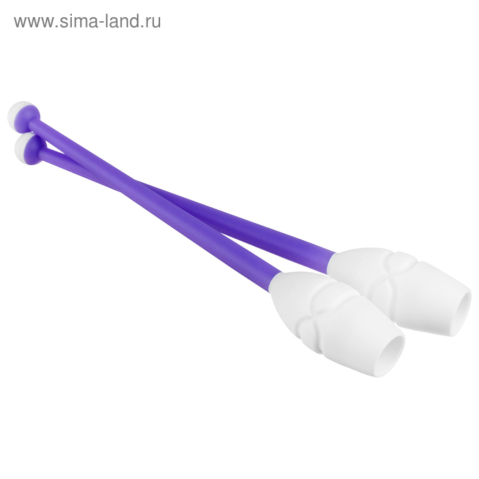 

Булавы для гимнастики вставляющиеся 36 см, цвет фиолетовый/белый