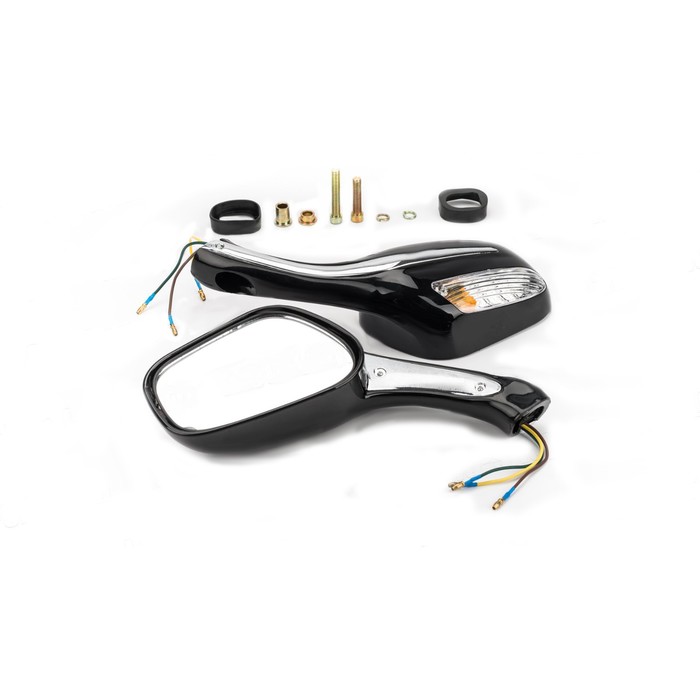 Зеркало ZX-209 Скутер d=8 мм , серебристое