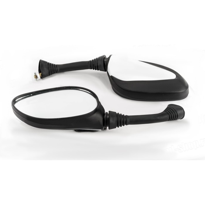 Зеркало ZX-6001, d=8 мм, белая вставка