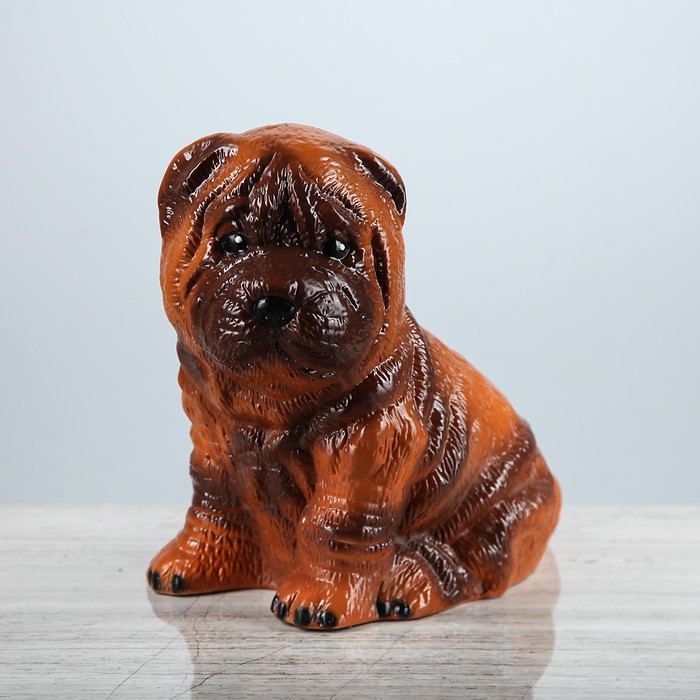 Копилка "Шарпей" 30 см коричневый