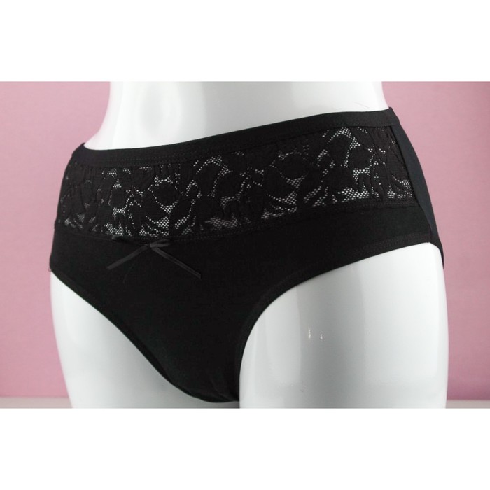Трусы женские слипы, цвет чёрный, размер 50-52 (XL)