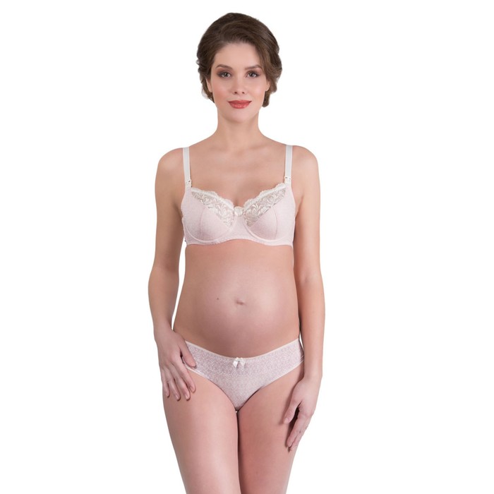 Бюстгальтер послеродовый "Ирэн", розовые вензеля, размер 75-D