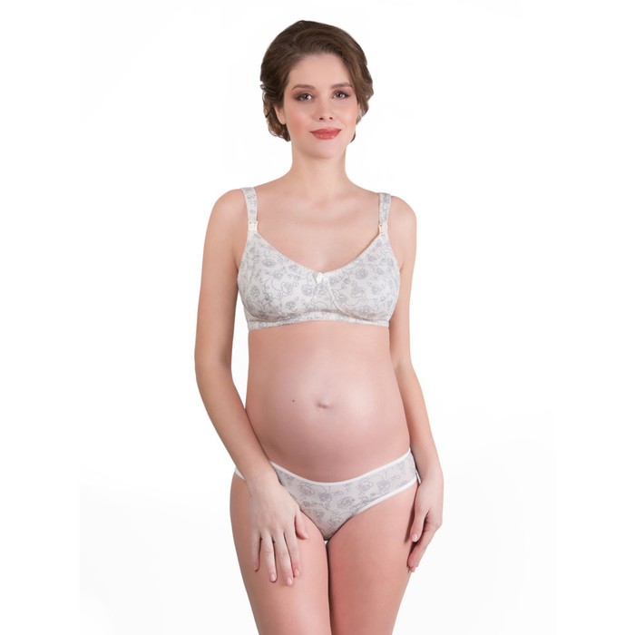 Бюстгальтер послеродовый "Дарина", серый, размер 75-E