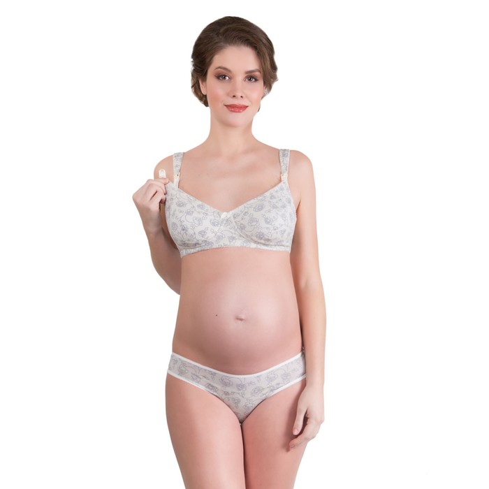 Бюстгальтер послеродовый "Дарина", серый, размер 85-D