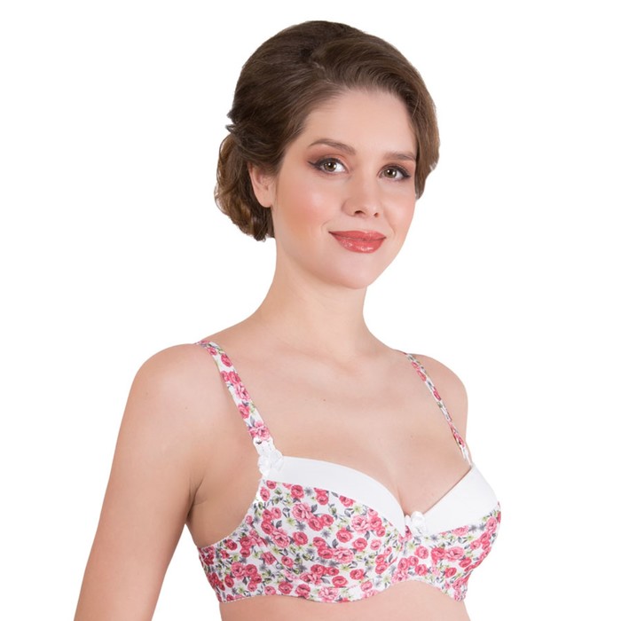 Бюстгальтер послеродовый "Илона", розовые розы, размер 80-C