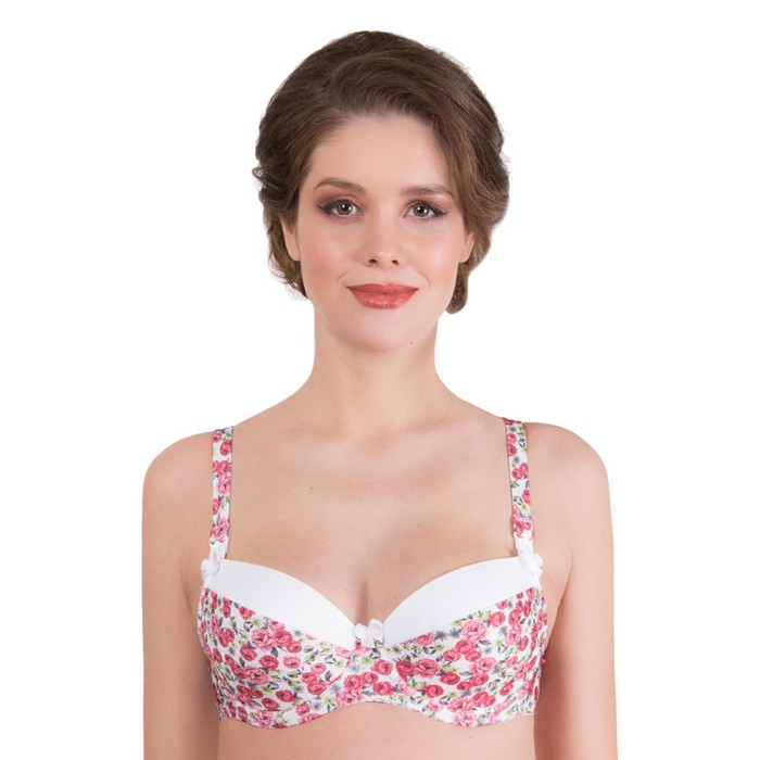 Бюстгальтер послеродовый "Илона", розовые розы, размер 80-D