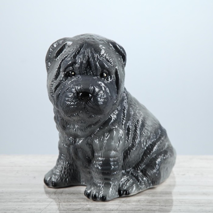 Копилка "Шарпей" 30 см  серый