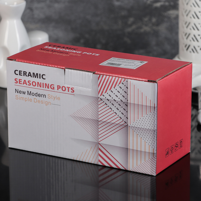 Набор банок для сыпучих продуктов 250 мл "Эстет", 2 шт, с ложками, на деревянной подставке