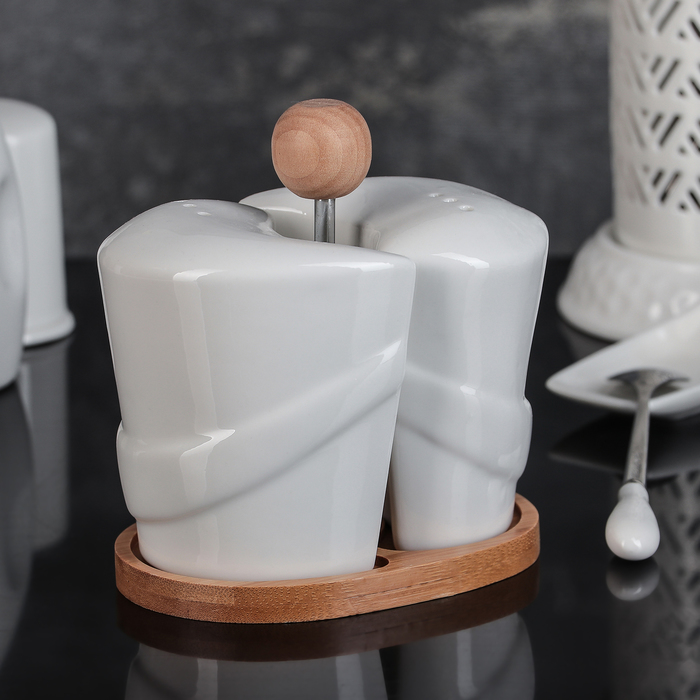 Набор для специй "Эстет. Изгиб", 2 шт