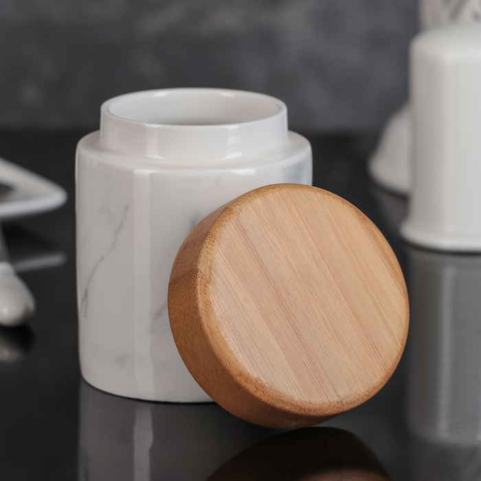 Банка для сыпучих продуктов 220 мл "Черное и белое"