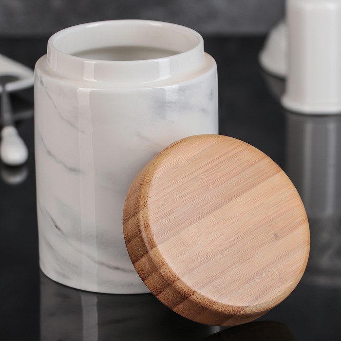 Банка для сыпучих продуктов 400 мл "Черное и белое"