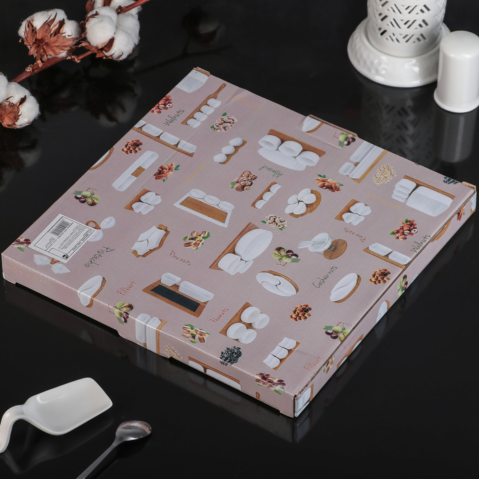 Менажница с дерев доской 3 ячейки "Эстет" 29х29 см