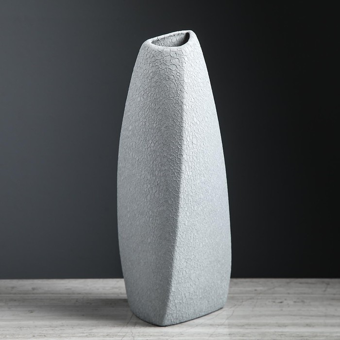 Ваза "Стела" шёлк серая