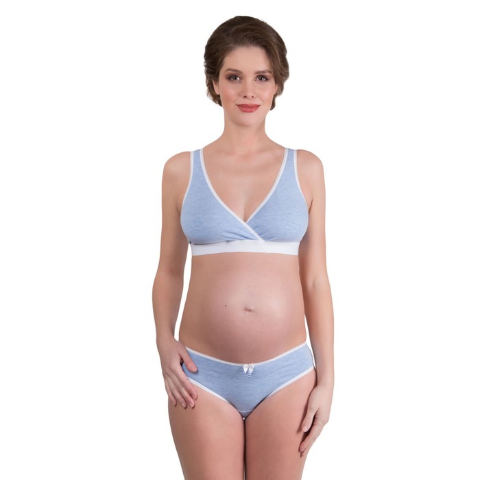 Топ универсальный, голубой меланж, размер 80-C