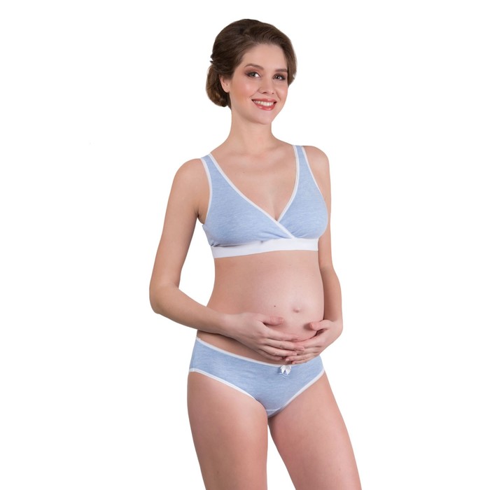 Топ универсальный, голубой меланж, размер 85-D