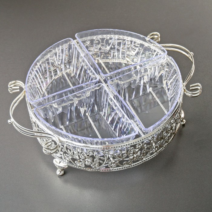 Набор салатников "Богема", на подносе, с крышкой