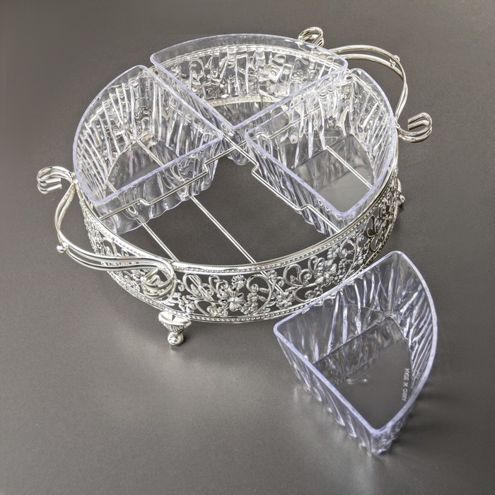 Набор салатников "Богема", на подносе, с крышкой