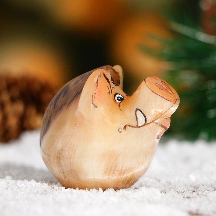 Сувенир «Кабан Пятачок», 4,5×4,5 см, селенит