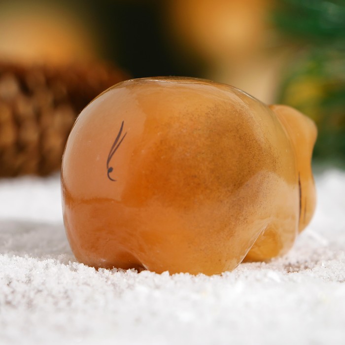 Сувенир «Свинка», 4×6,5 см, селенит