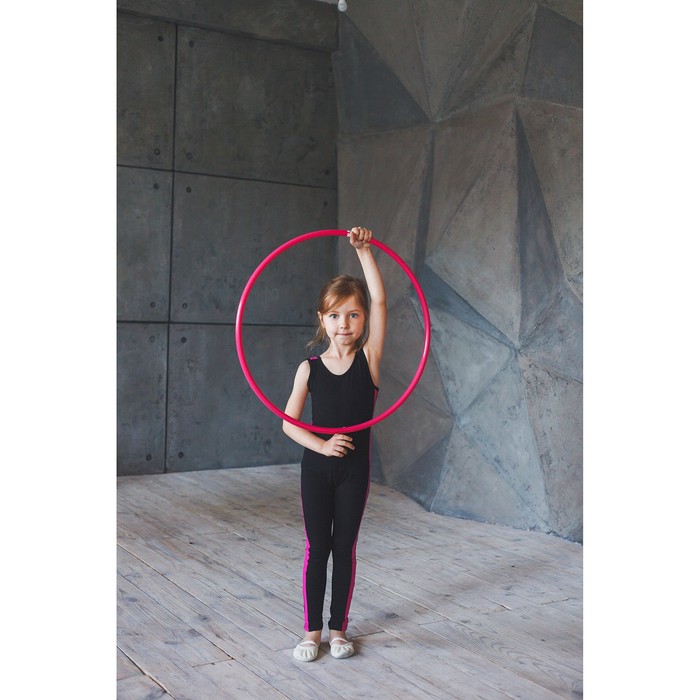 Обруч профессиональный для художественной гимнастики, дуга 18 мм, d=80 см, цвет малиновый