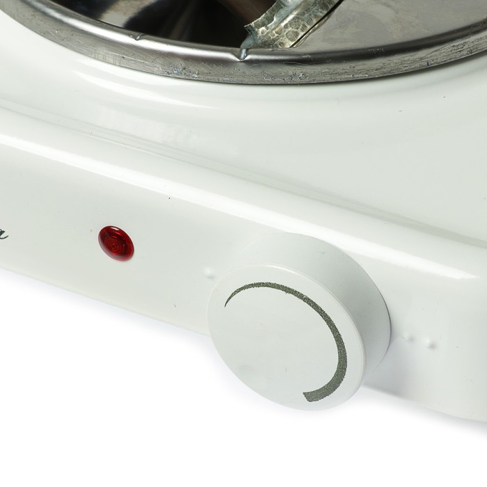 Плитка электрическая "Пскова НАРОДНАЯ", 1200 Вт, нержавеющая чаша, белый