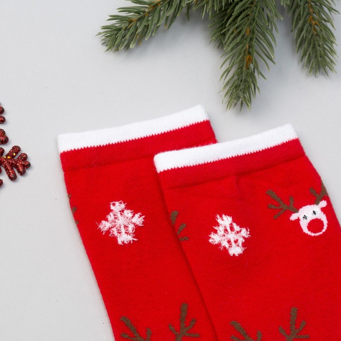 Носки "Новогодние" размер 36-39, 80% хл.,17% п/а, 3% эл.