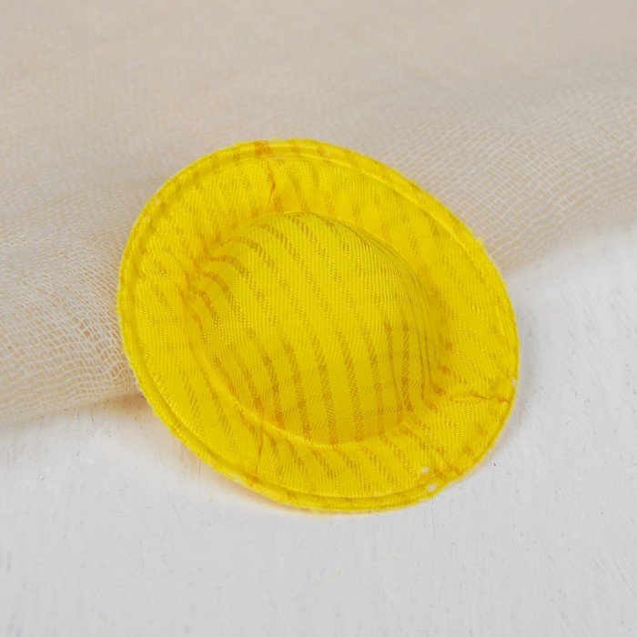 Шляпа для кукол, набор 10 шт, цвет желтый
